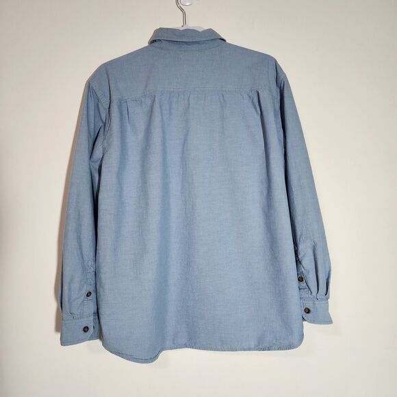 Carhartt Mens Original Fit Long-Sleeve Chambray Shirt Button-Up Blue Size XL - Picture 2 of 7
